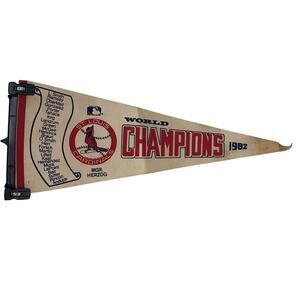 Vintage 1982 St Louis Baseball Cardinals World Series Champions Pennant